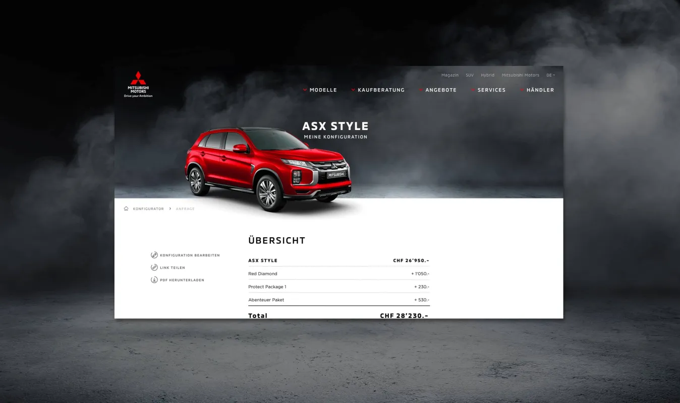 Neustadt gruppe ag referenz mitsubishi motors schweiz konfigurator10